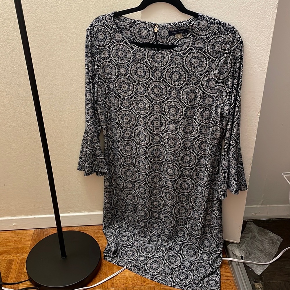 Navy blue and white dress in size 12